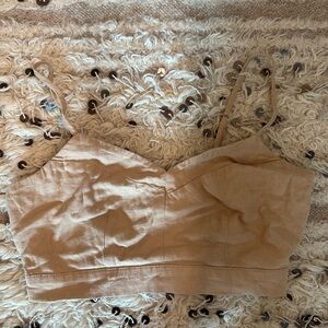 Universal Thread Tan Fitted Crop